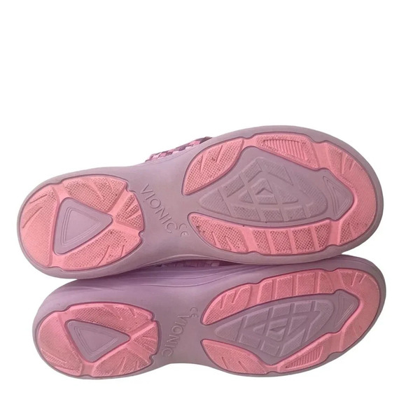 Vionic Women Size 10 Orthaheel Serene Tia Berry Active Sling Thong Sandals Woven - Picture 11 of 12